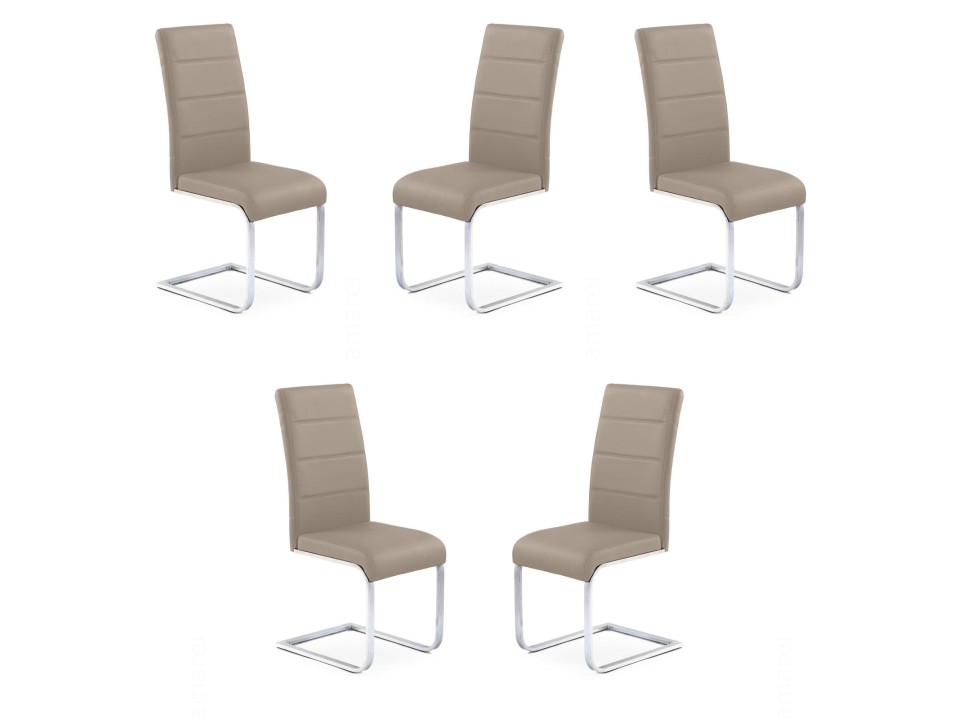 Pięć krzeseł cappucino - 1098