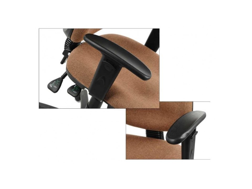 Fotel biurowy Zipper brązowy - SitPlus