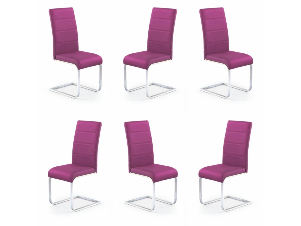 Sześć krzeseł fioletowych - 4795