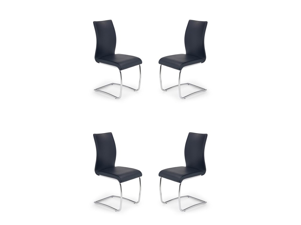 Cztery krzesła czarne - 4533