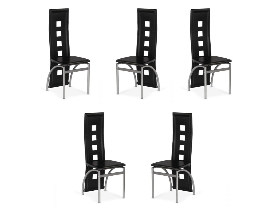Pięć krzeseł czarnych - 7224