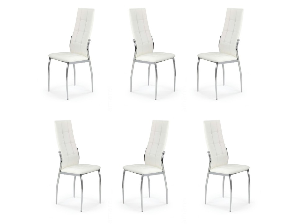 Sześć krzeseł białych - 0022