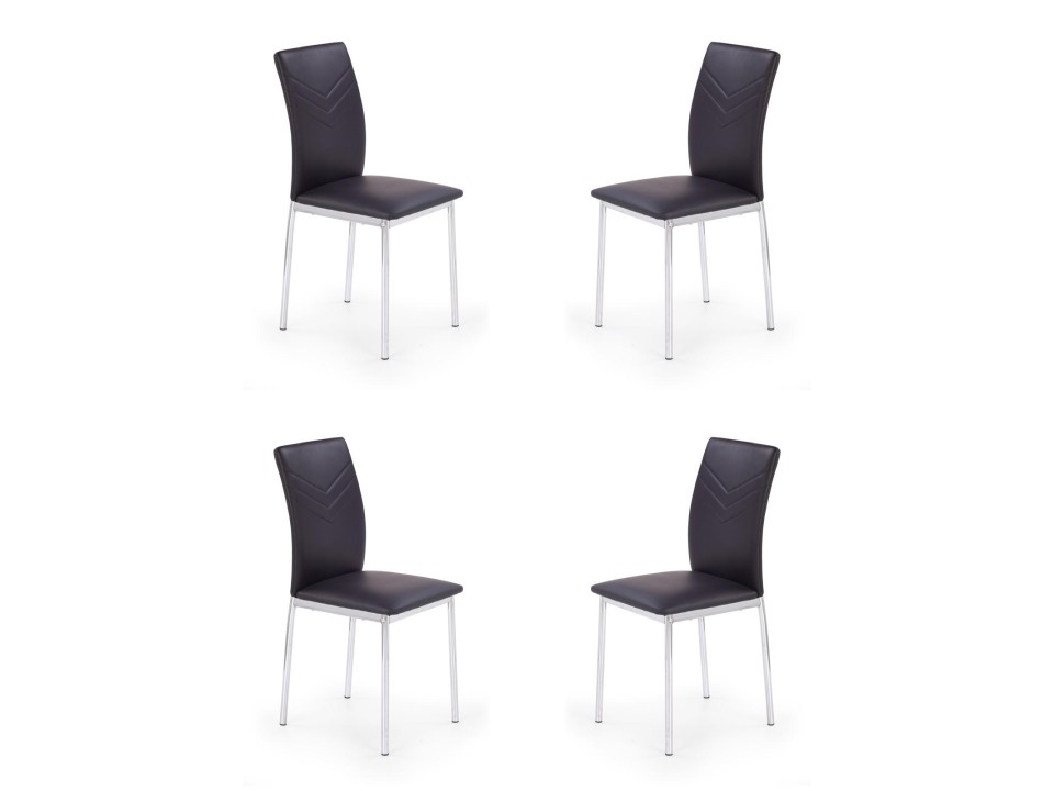 Cztery krzesła czarne - 6712