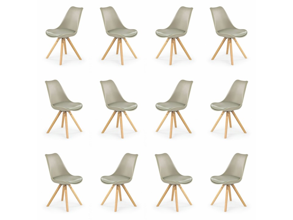 Dwanaście krzeseł khaki - 8296