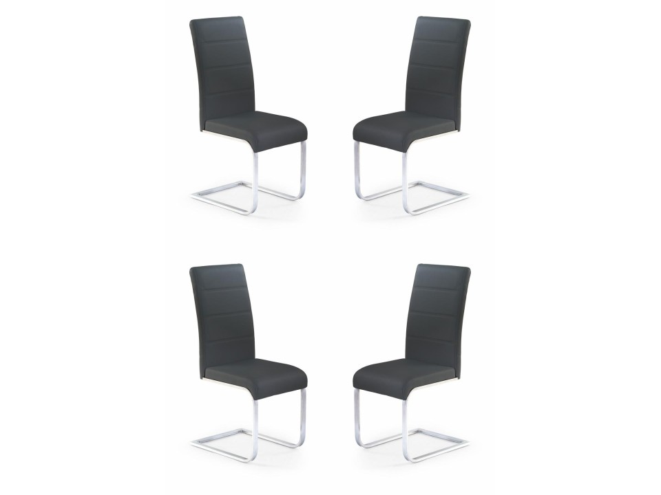 Cztery krzesła czarne - 1238