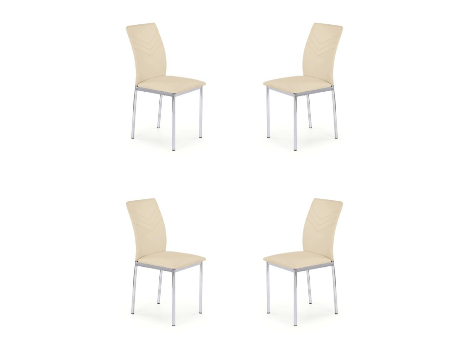 Cztery krzesła beżowe - 2973
