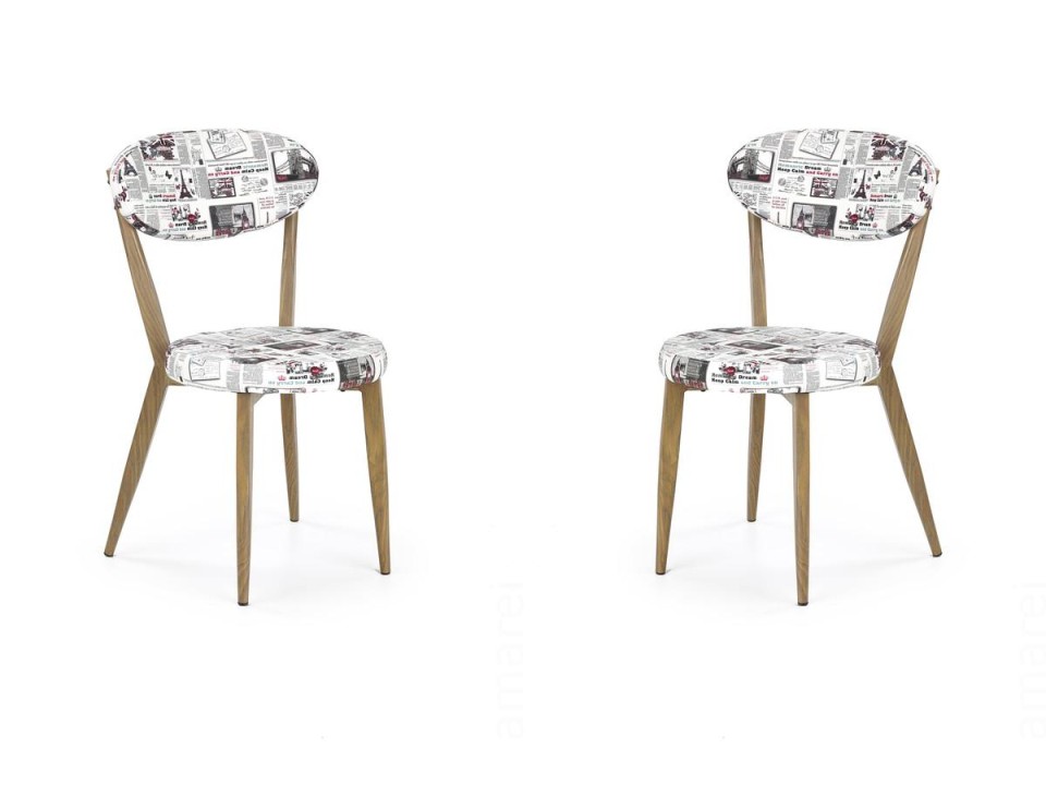 Dwa krzesła dąb miodowy - newspaper - 0442