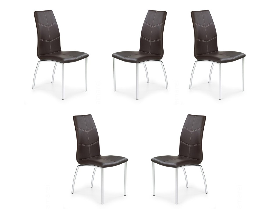 Pięć krzeseł brązowych - 6187
