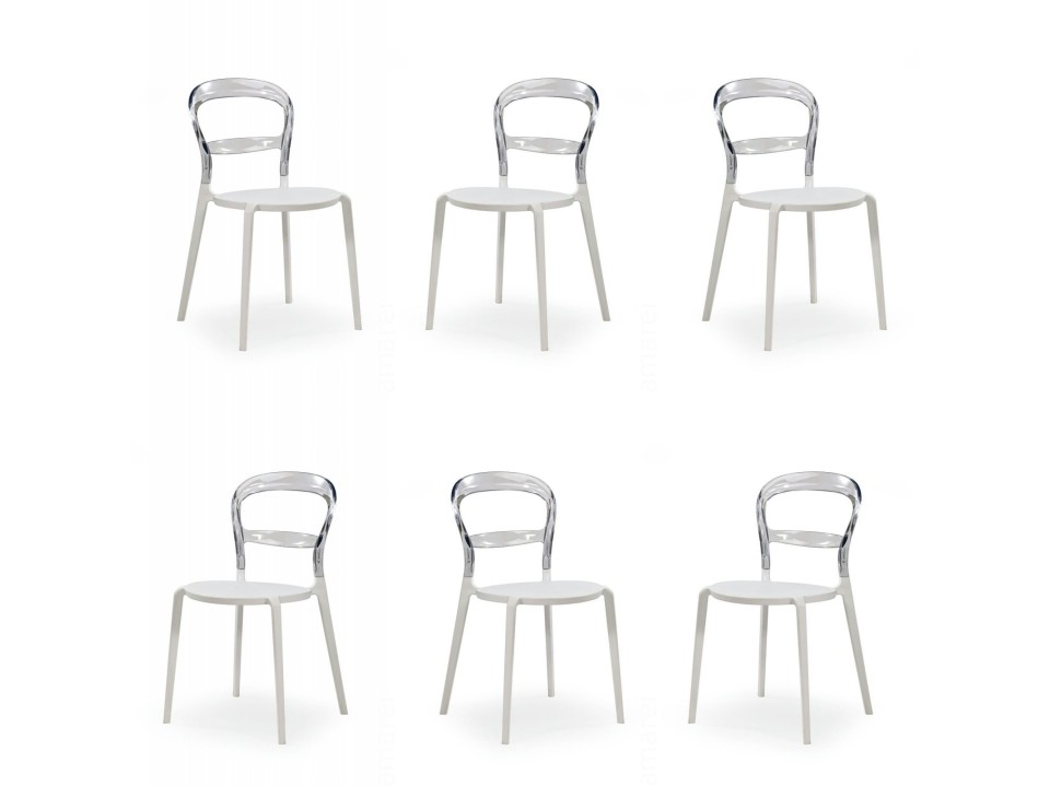 Sześć krzeseł bezbarwnych - 1732