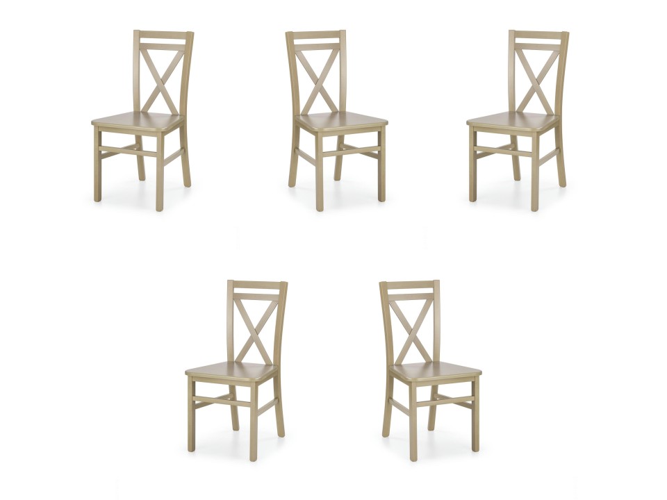 Pięć krzeseł dąb sonoma - 8098