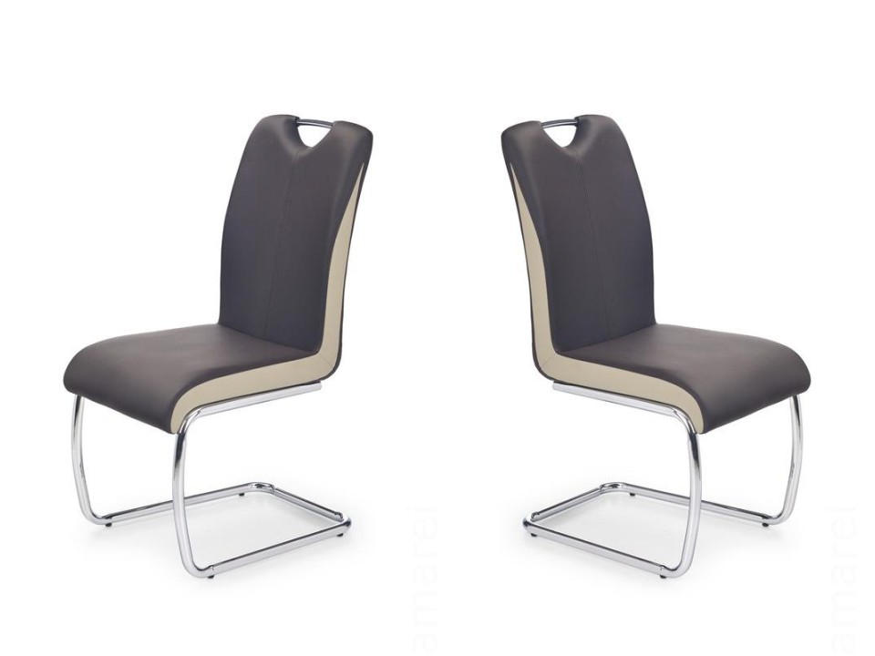 Dwa krzesła ciemno brązowe - 7237