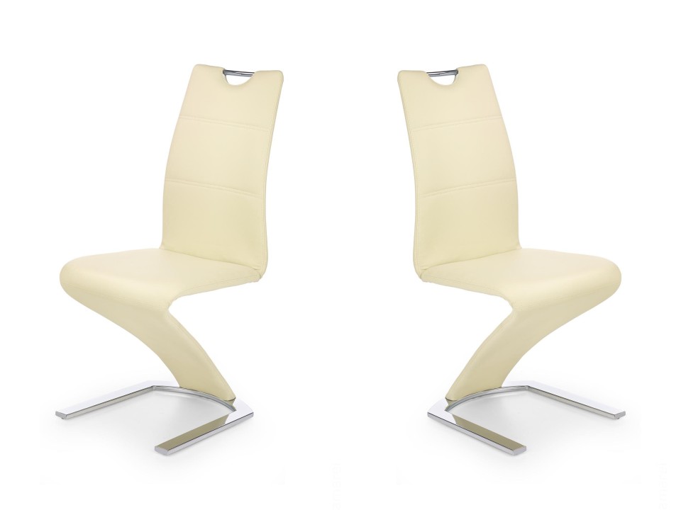 Dwa krzesła waniliowe - 4939