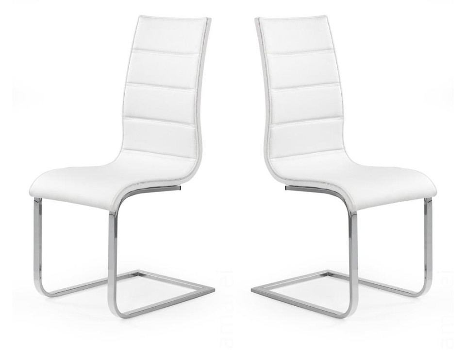 Dwa krzesła białe ekoskóra - 2026