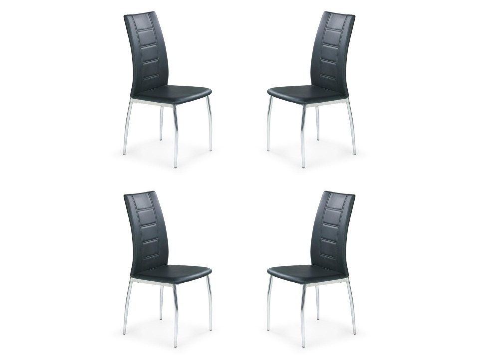Cztery krzesła czarne - 6583
