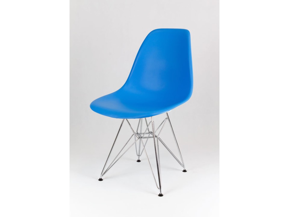 Sk Design Kr012 Niebieskie Krzesło Chrom