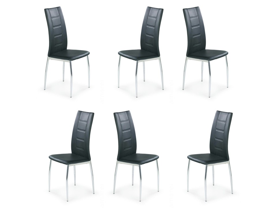 Sześć krzeseł czarnych - 6583