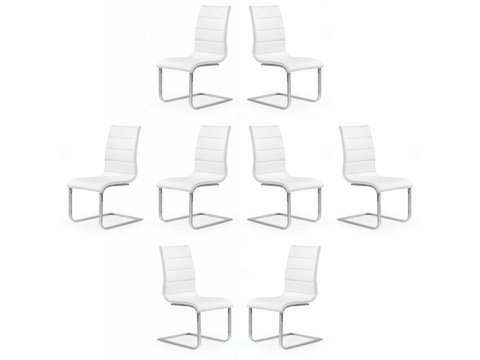 Osiem krzeseł białych ekoskóra - 2026