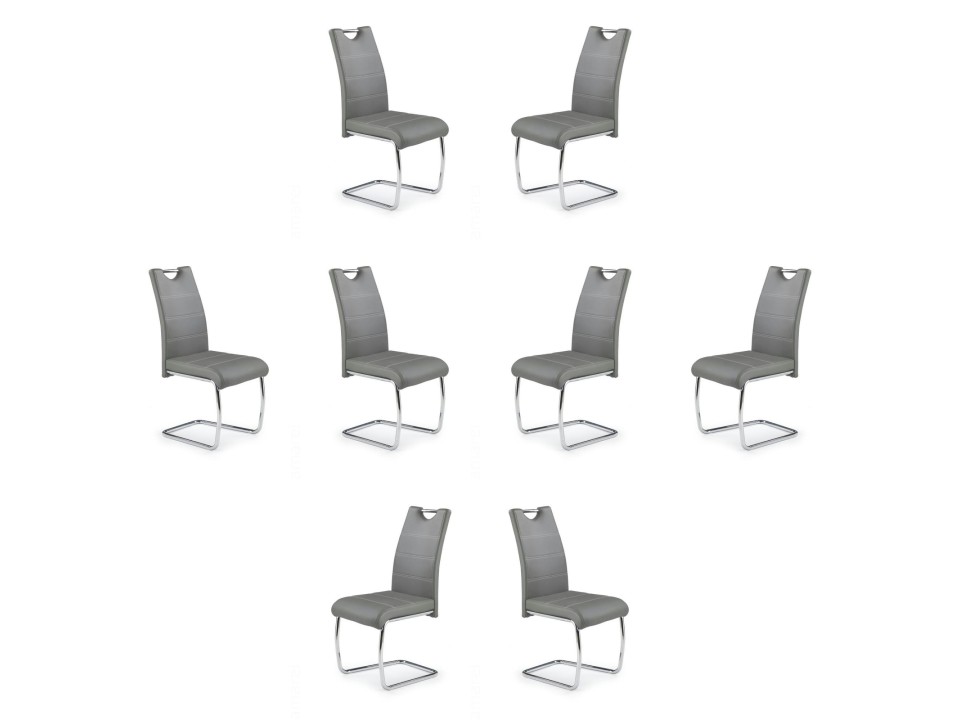 Osiem krzeseł popielatych - 0121
