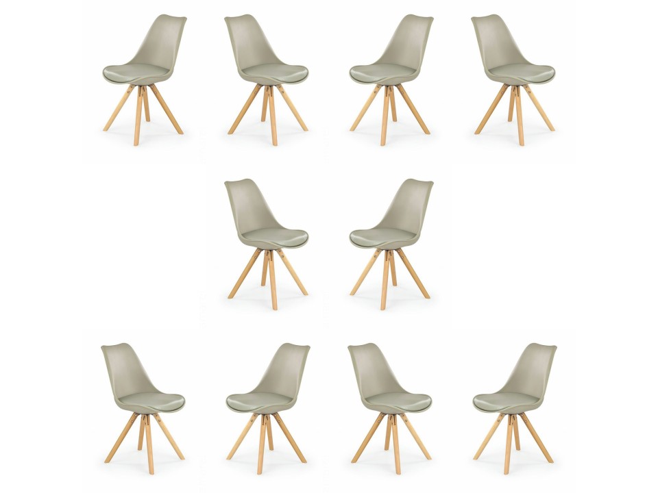 Dziesięć krzeseł khaki - 8296