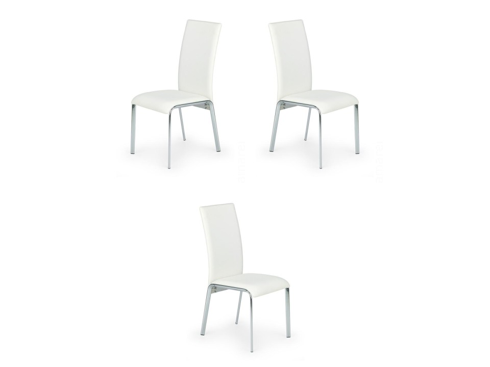 Trzy krzesła białe - 6453