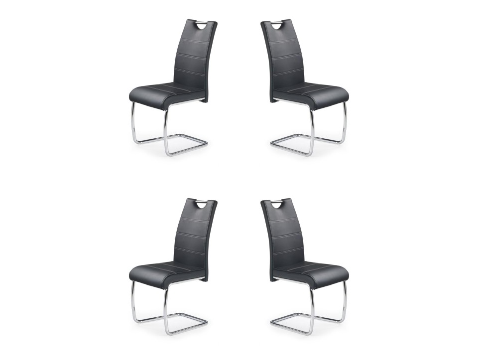 Cztery krzesła czarne - 0091