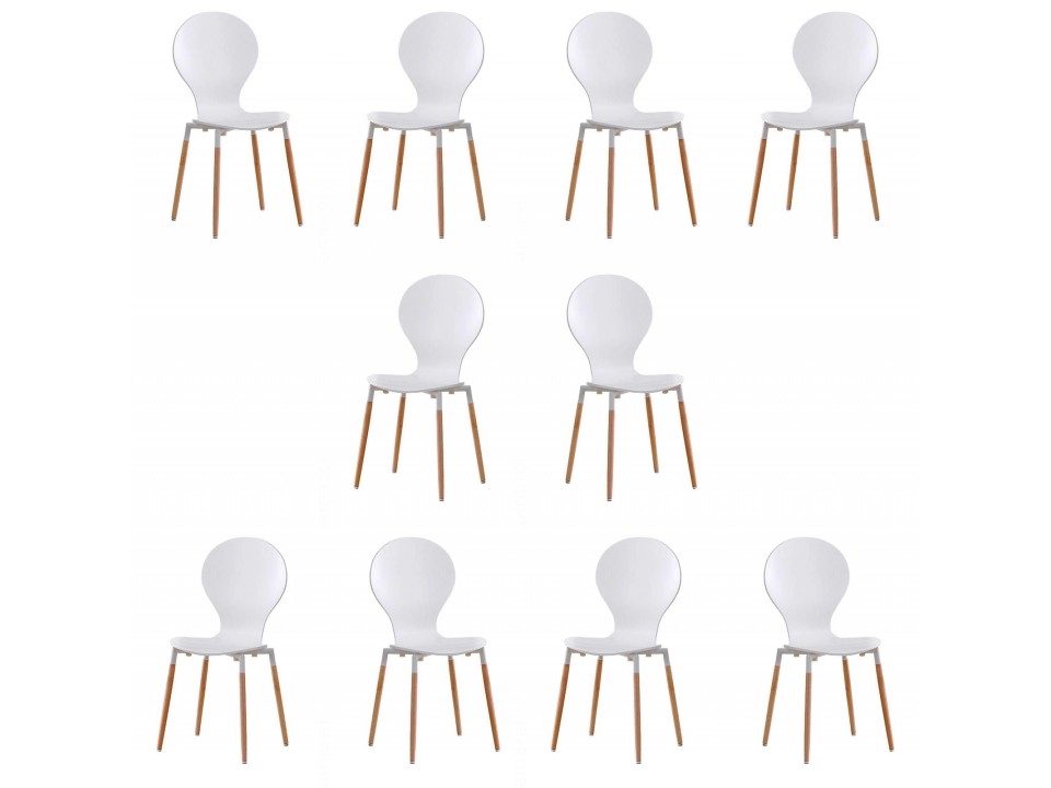 Dziesięć krzeseł białych - 3123