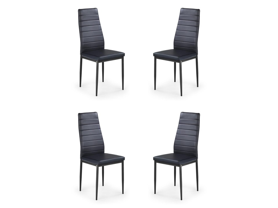 Cztery krzesła czarne - 6200