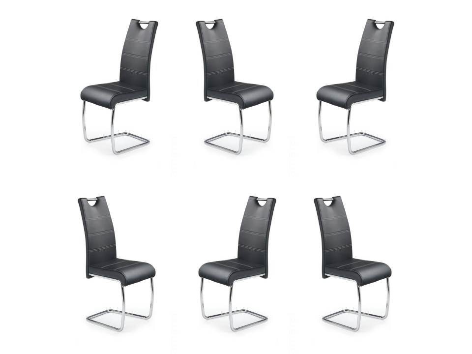 Sześć krzeseł czarnych - 0091