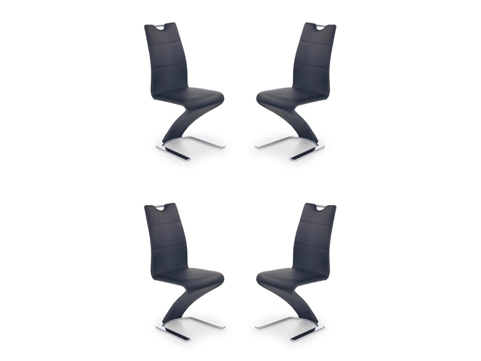 Cztery krzesła czarne - 4915
