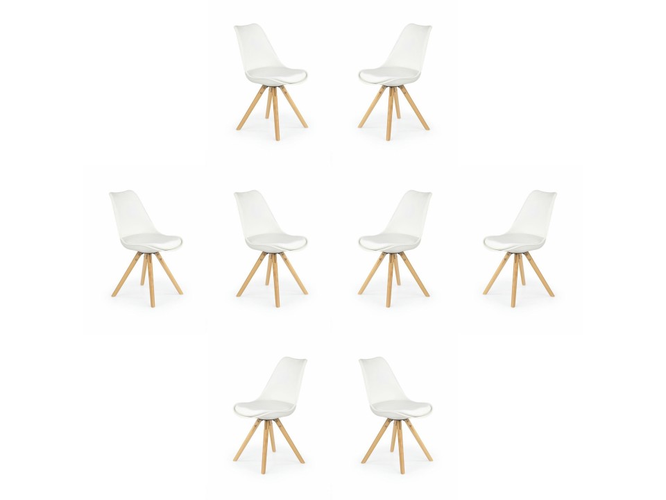 Osiem krzeseł białych - 8210