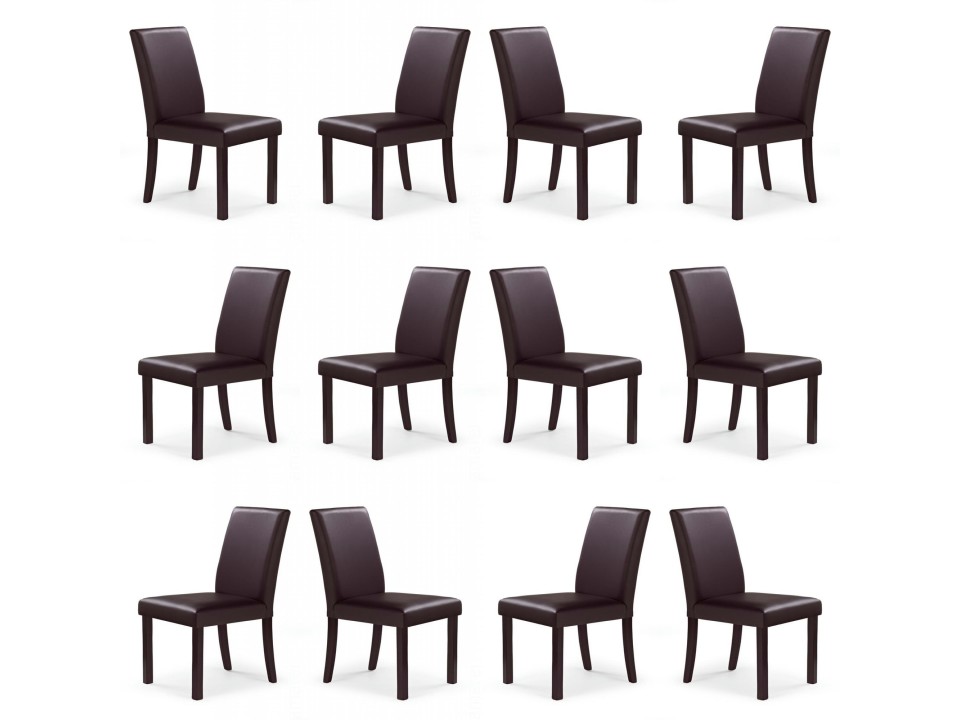 Dwanaście krzeseł ciemny orzech / brąz - 5198