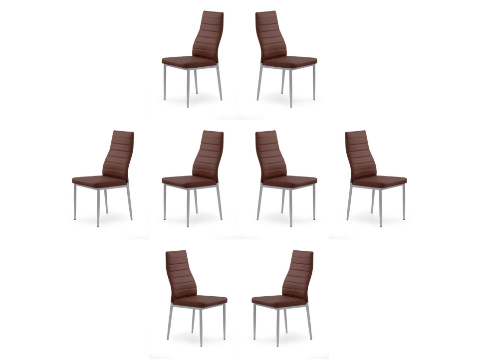 Osiem krzeseł ciemno brązowych - 2021