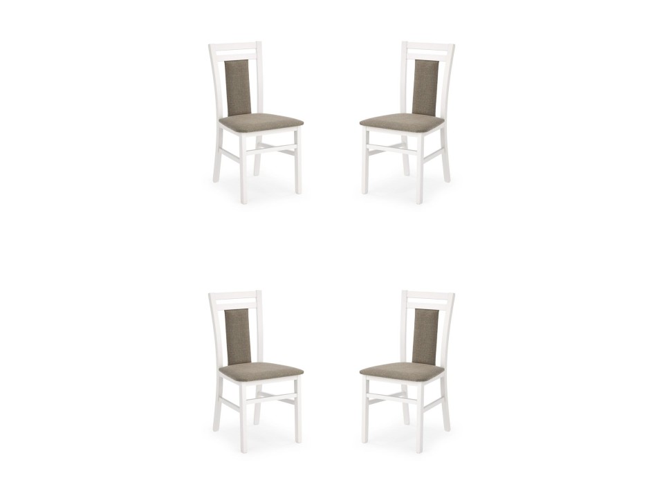 Cztery krzesła tapicerowane białe  - 5172
