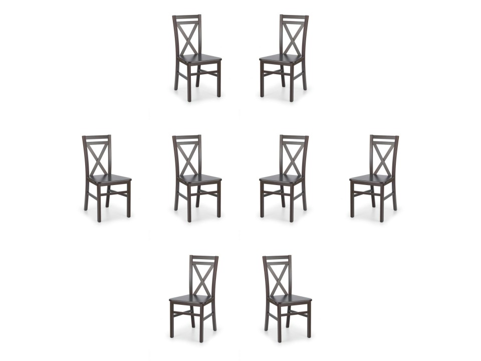 Osiem krzeseł ciemny orzech - 8081