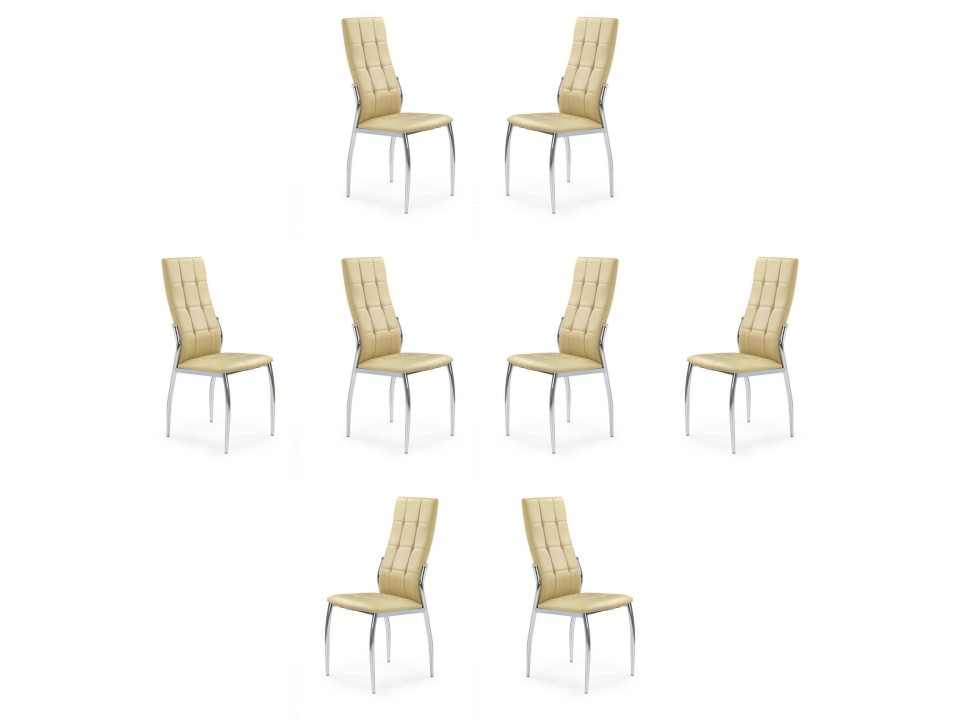 Osiem krzeseł beżowych - 0046