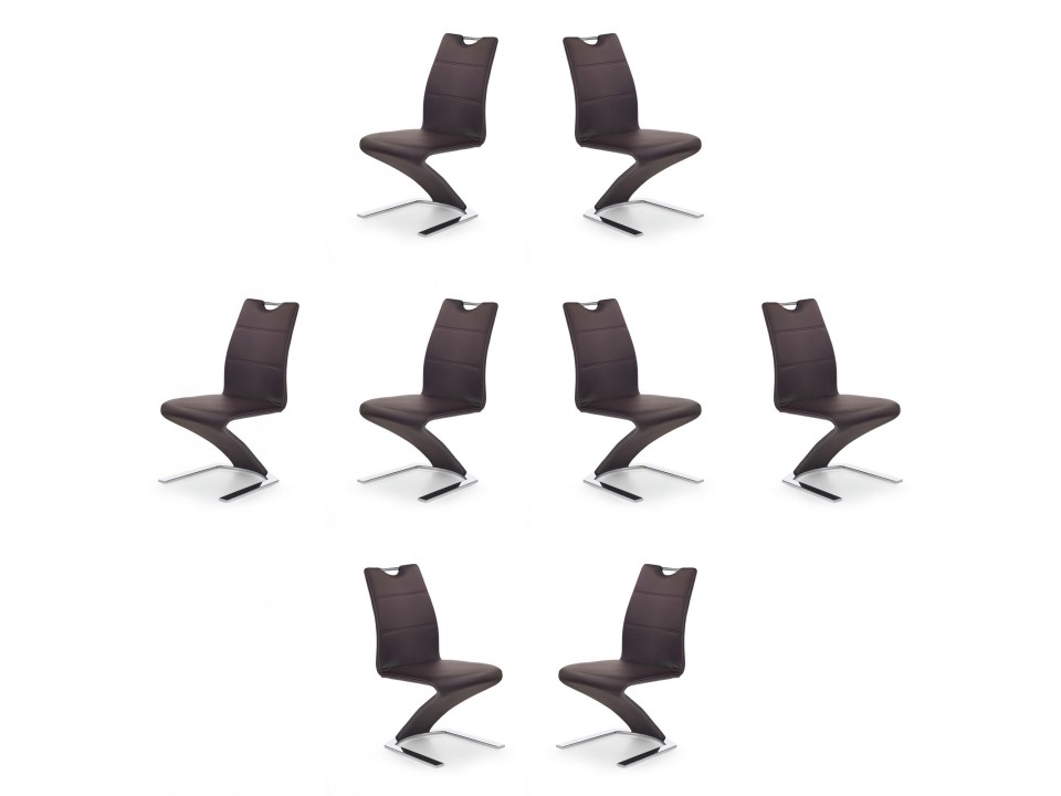 Osiem krzeseł brązowych - 4922