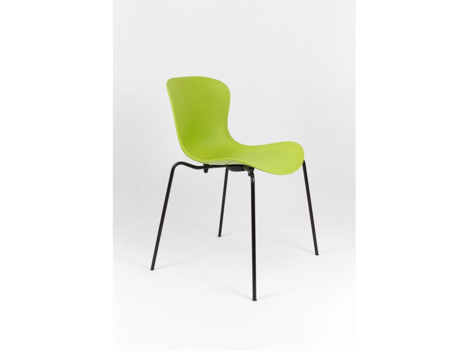 Sk Design Kr019 Zielone Krzesło Metalowy Stelaż