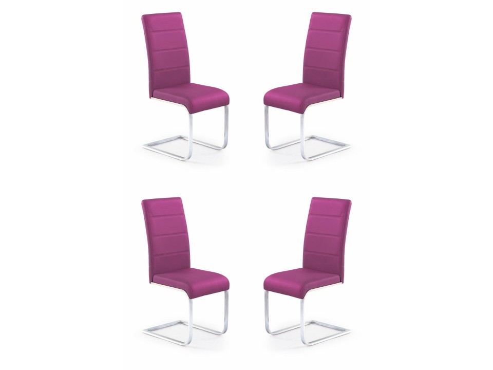 Cztery krzesła fioletowe - 4795