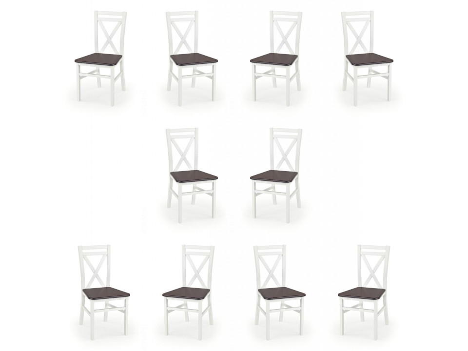 Dziesięć krzeseł białych olcha - 1258