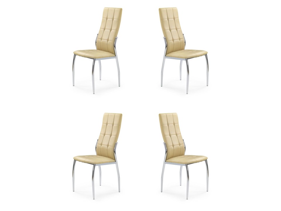Cztery krzesła beżowe - 0046