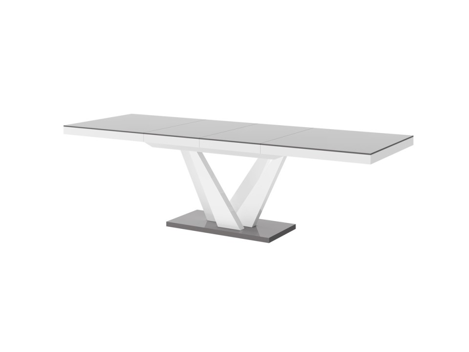Stół rozkładany VEGAS 160-256 cm Szary / Biały