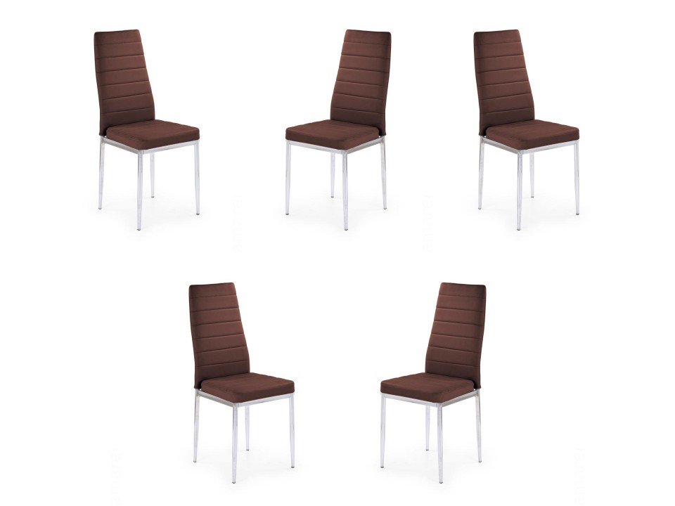 Pięć krzeseł brązowych - 6902