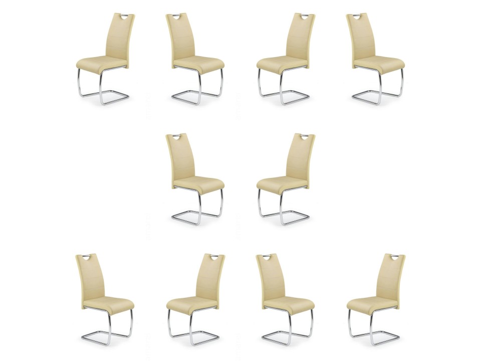 Dziesięć krzeseł beżowych - 0107