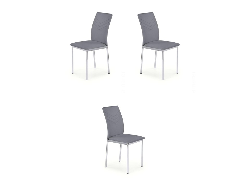 Trzy krzesła popielate - 2980