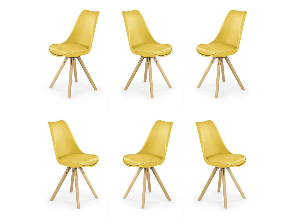 Sześć krzeseł żółtych - 1418