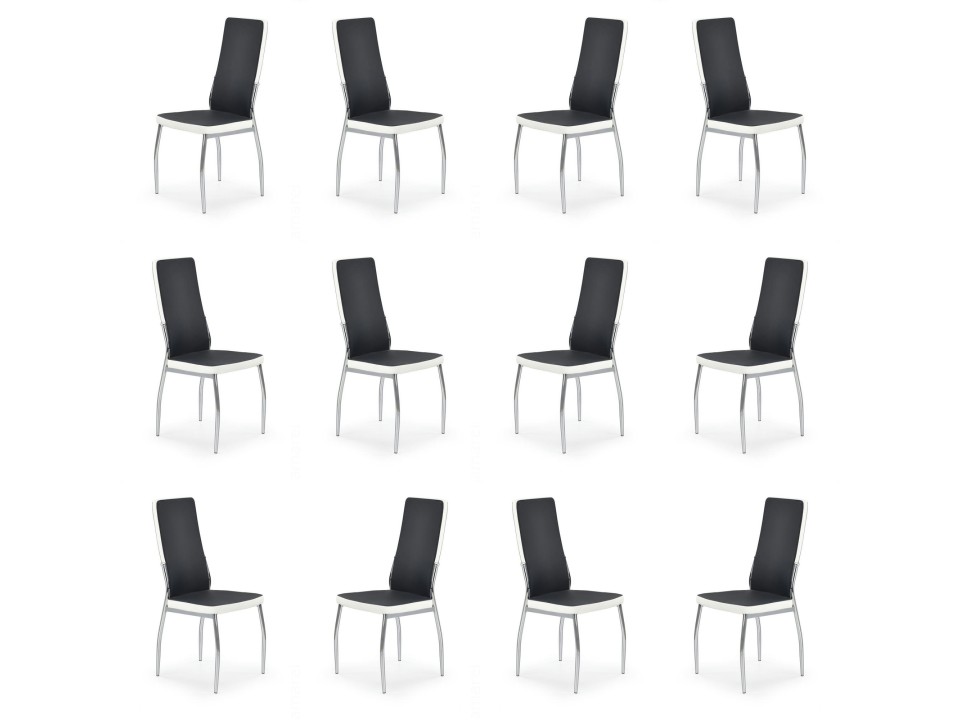 Dwanaście krzeseł czarnych białych - 0053