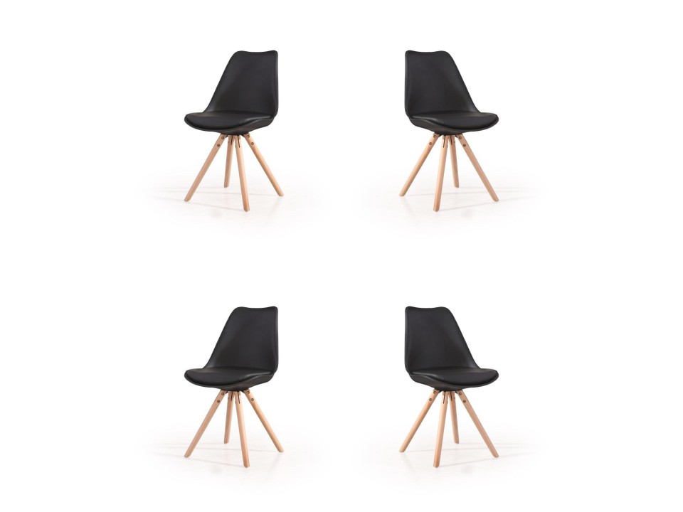 Cztery krzesła czarne - 8289