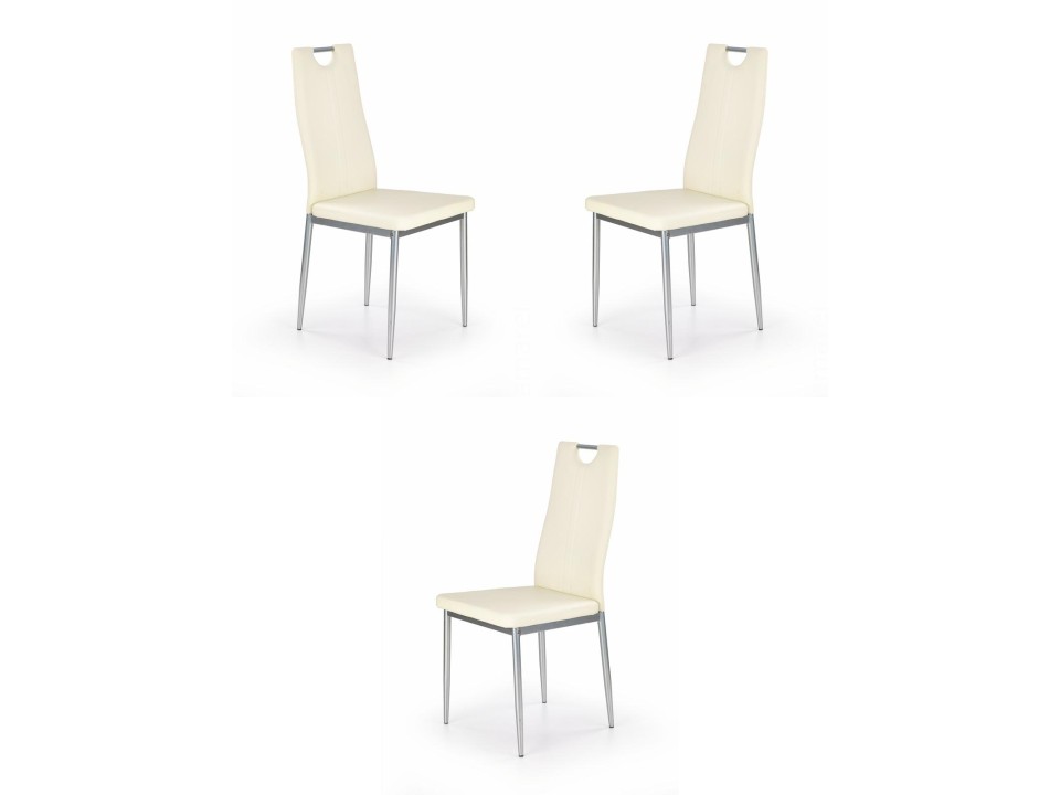 Trzy krzesła kremowe - 1722