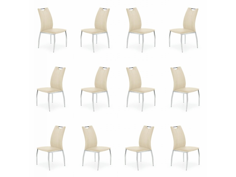 Dwanaście krzeseł beżowych - 4816