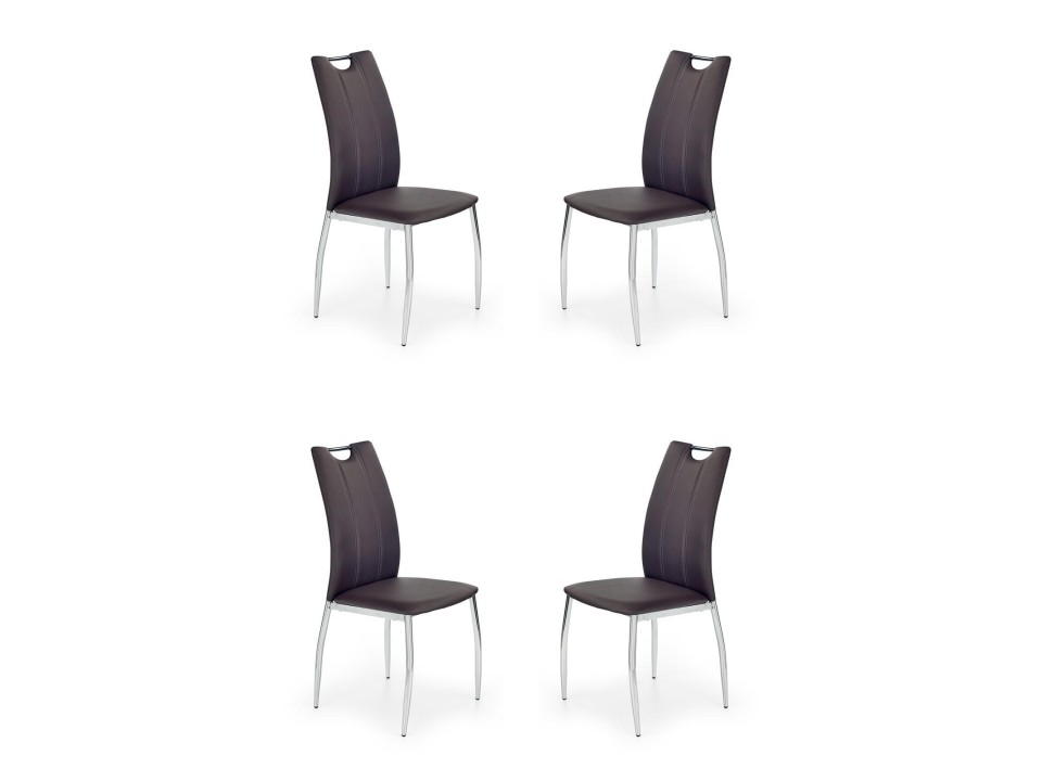 Cztery krzesła brązowe - 4892